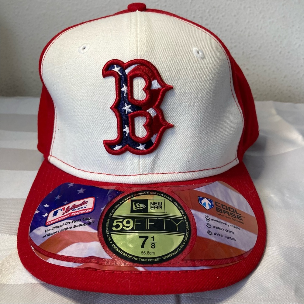 New Era Boston Red Sox Stars And Stripes 2011 59FIFTY Fitted Hat Size 7 1/8